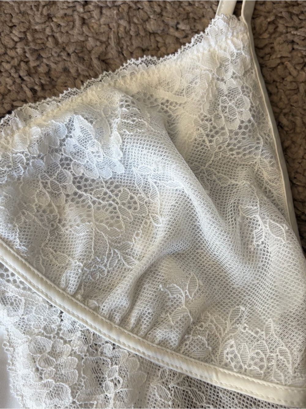Abercrombie Women’s Sheer Sleep Cami | Pearl | Size Medium - Picture 6 of 12